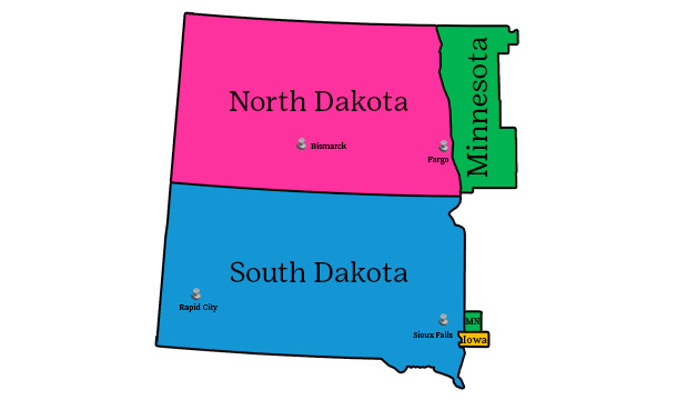 Map of Dakota Horizons